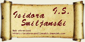 Isidora Smiljanski vizit kartica